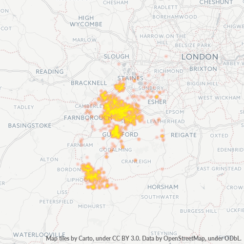 GU2 Business Density Heatmap