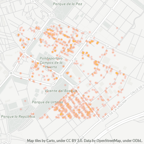 28923 Mapa de calor de densidad empresarial