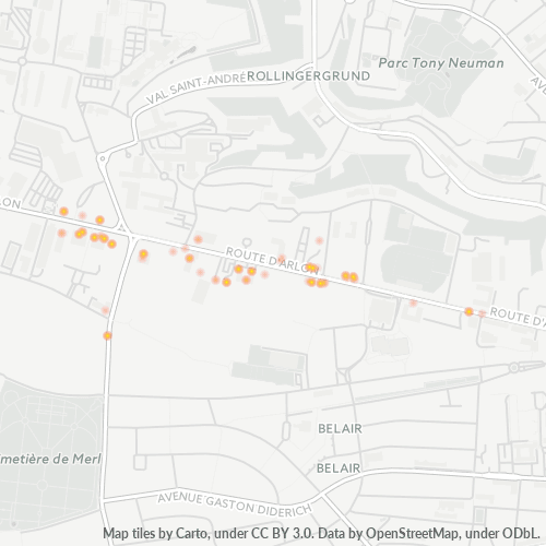 1150 Standortdichte-Heatmap
