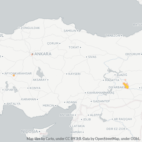 posta kodu 21010 için yoğunluk haritası
