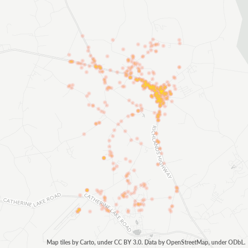 28574 Business Density Heatmap