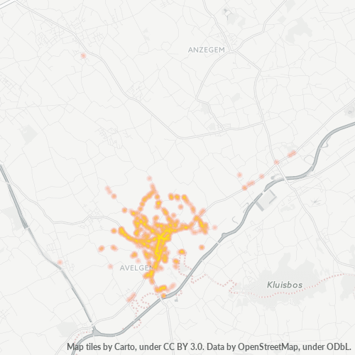 Heatmap voor postcode 8580