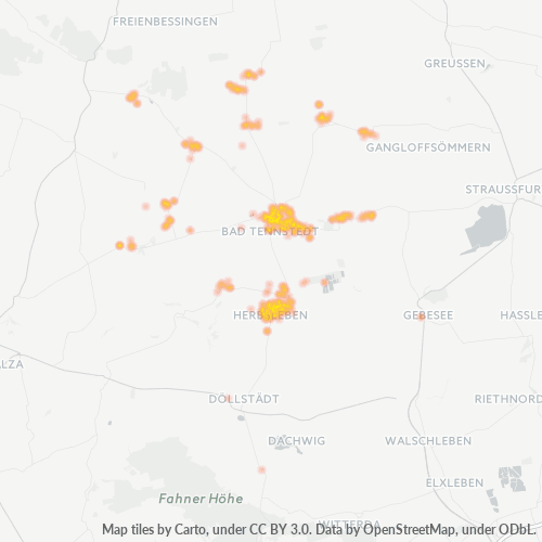 Heatmap für plz 99955
