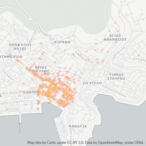 653 02 Χάρτης θερμότητας πυκνότητας επιχείρησης