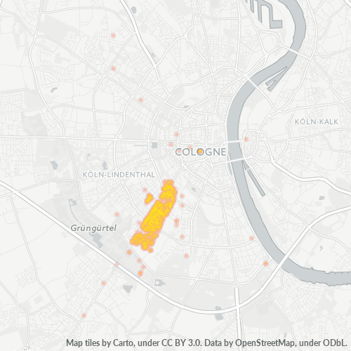 Heatmap für plz 50939