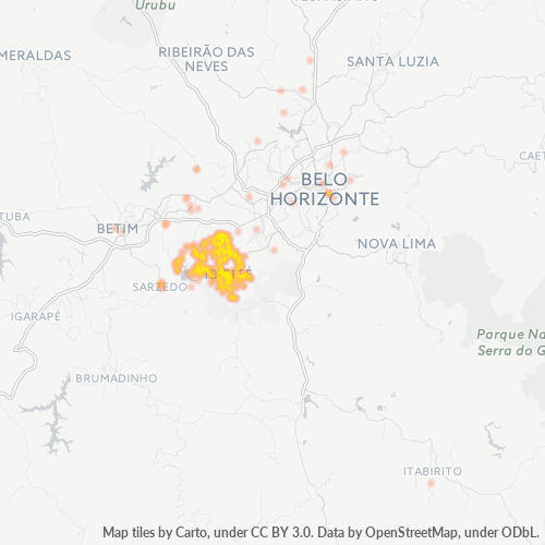 32400-000 Mapa de calor de densidad empresarial