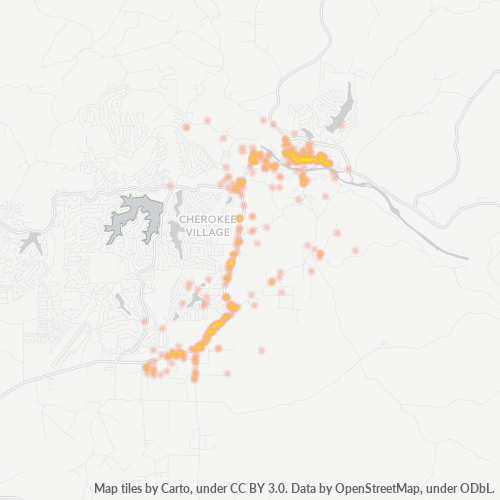 72542 Business Density Heatmap
