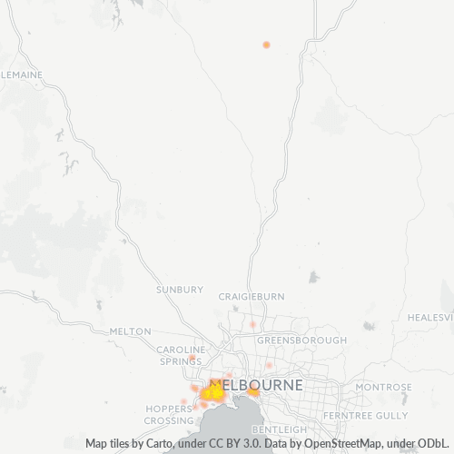 3025 Business Density Heatmap