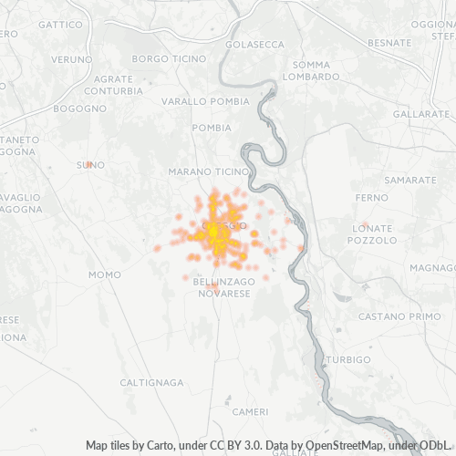 Mappa di calore per cap 28047