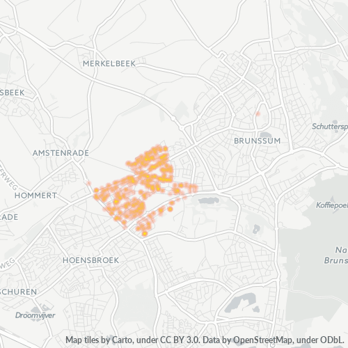 Heatmap voor postcode 6446