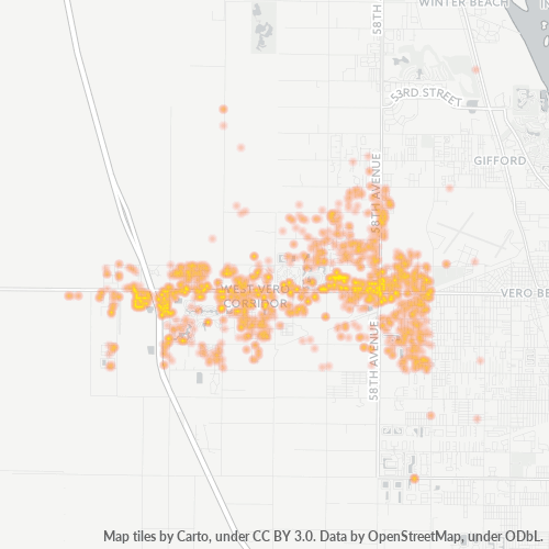 32966 Business Density Heatmap