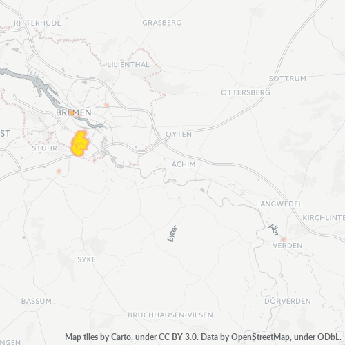 Heatmap für plz 28277