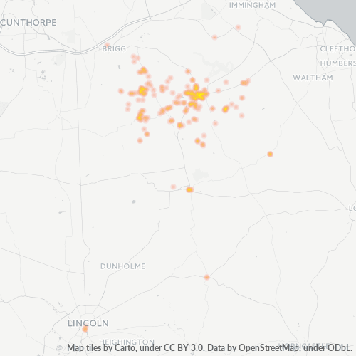LN7 Business Density Heatmap