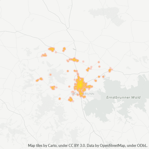 Heatmap für postleitzahl 2020