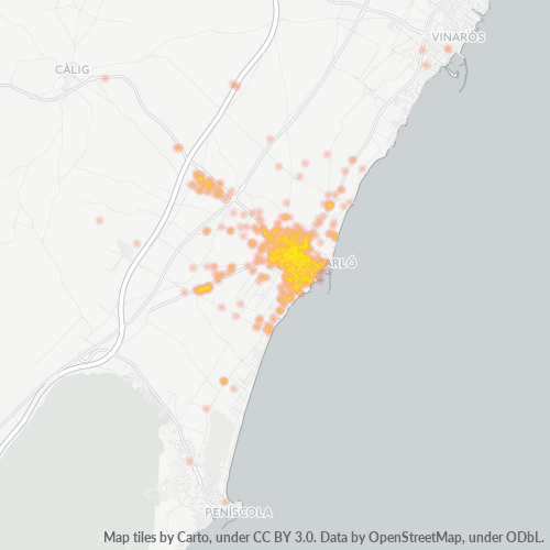 Mapa de calor para código postal 12580