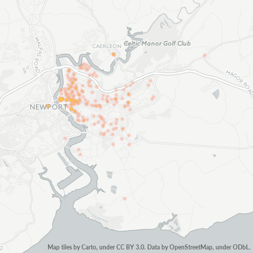 NP19 Business Density Heatmap