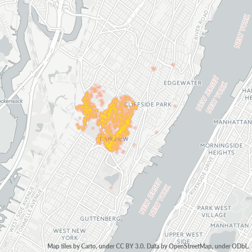 07022 Business Density Heatmap