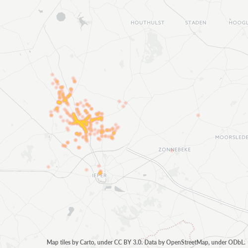 Heatmap voor postcode 8904