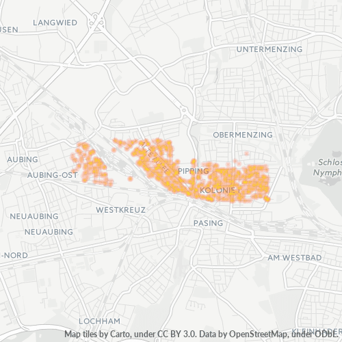 Heatmap für plz 81245