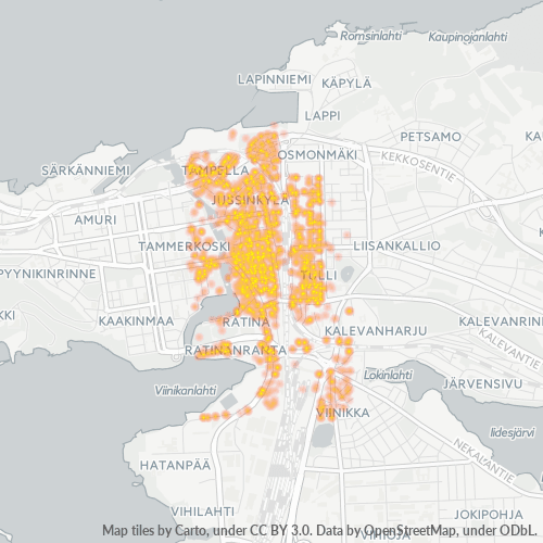 33100 Yritystiheys lämpökarttana