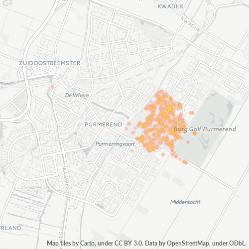 Heatmap voor postcode 1445