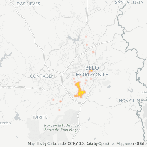 30455-000 Mapa de calor de densidad empresarial