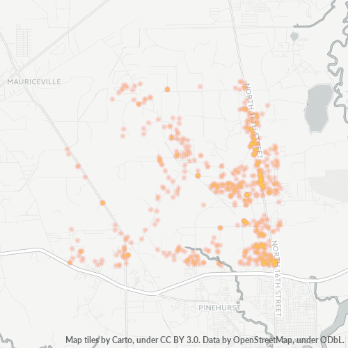 77632 Business Density Heatmap