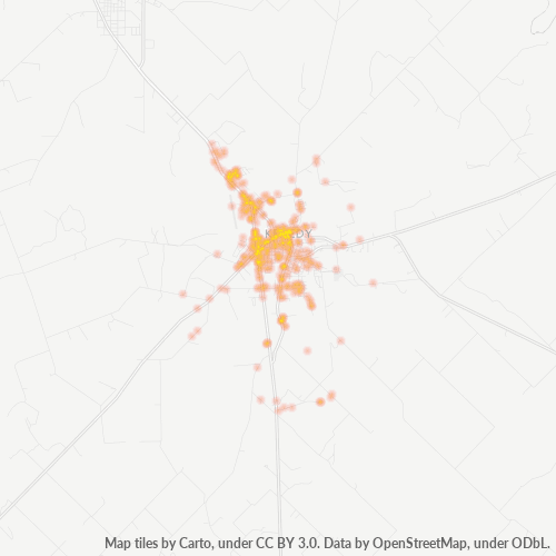 78119 Business Density Heatmap