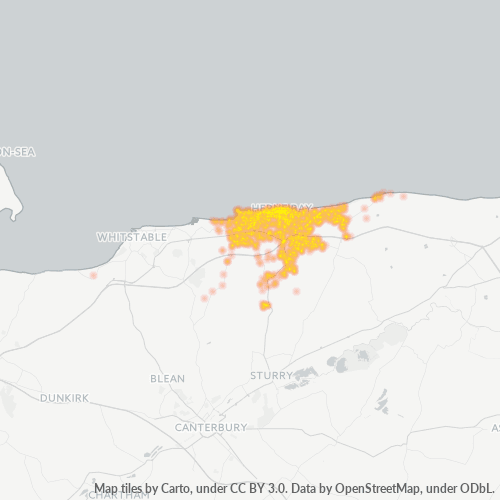 CT6 Business Density Heatmap