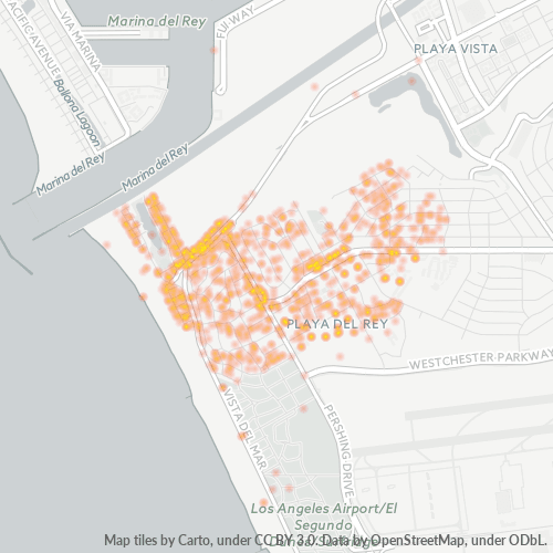 90293 Business Density Heatmap