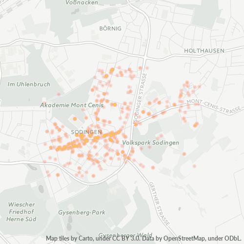 Heatmap für plz 44627