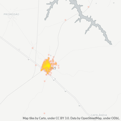 16400-000 Mapa de calor de densidad empresarial