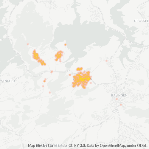 Heatmap für plz 72351