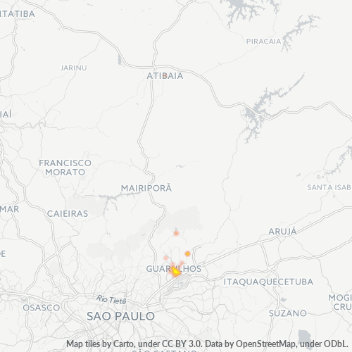 07010-000 Mapa de calor de densidad empresarial