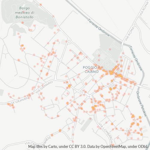 59016 Mappa di concentrazione per la densità di aziende