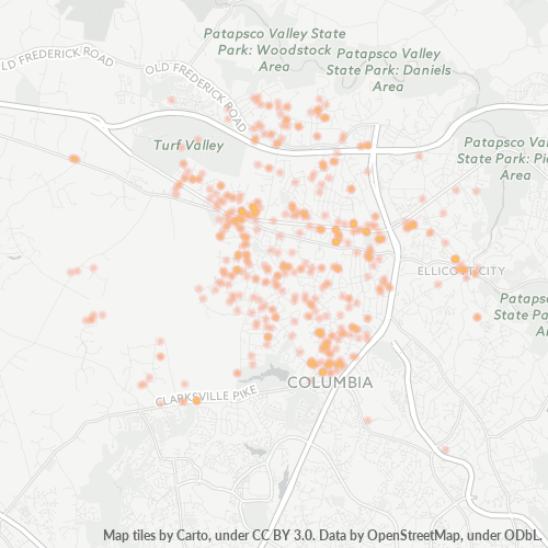 21041 Business Density Heatmap