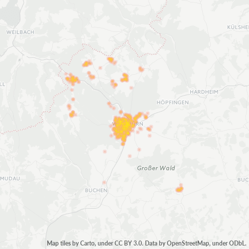 Heatmap für plz 74731