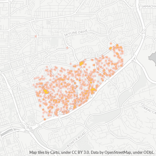 92139 Business Density Heatmap