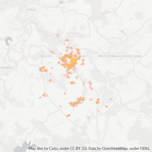 Heatmap für plz 08491