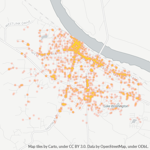 63090 Business Density Heatmap