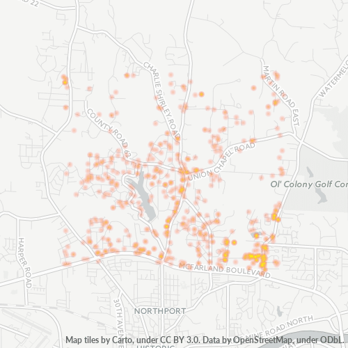 35473 Business Density Heatmap