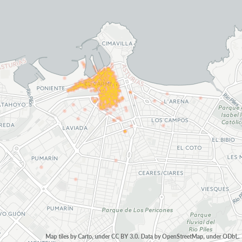33206 Mapa de calor de densidad empresarial
