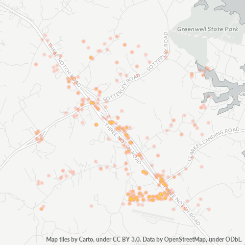 20636 Business Density Heatmap