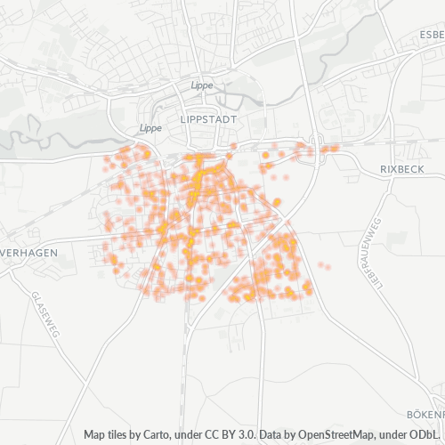 Heatmap für plz 59557