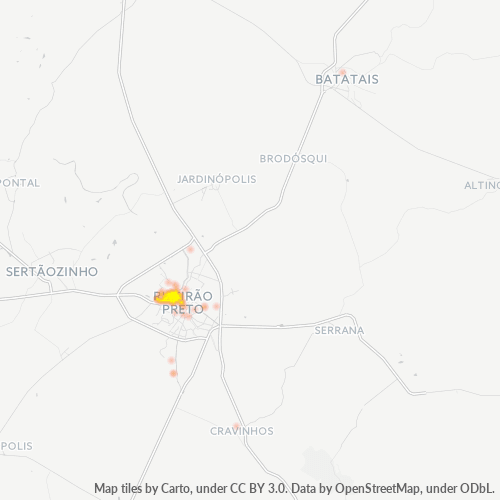 14050-000 Mapa de calor de densidad empresarial
