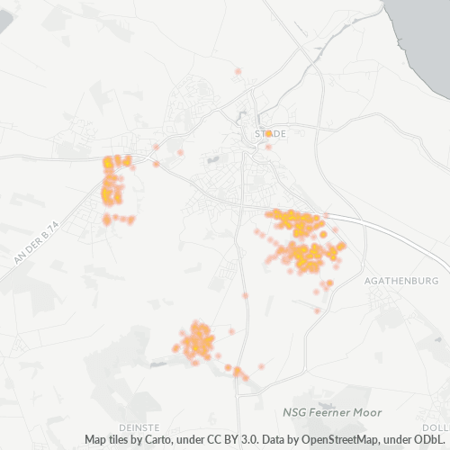 Heatmap für plz 21684