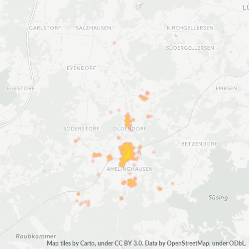 Heatmap für plz 21385