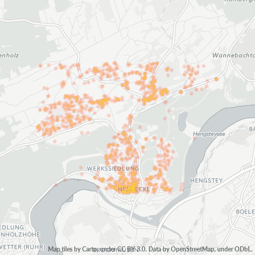 Heatmap für plz 58313