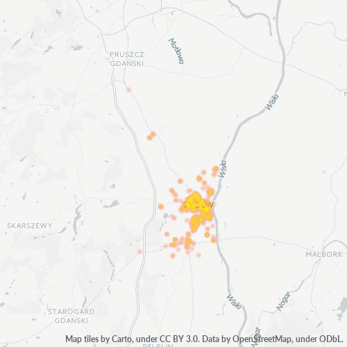 83-110 Mapa intensywności działalności gospodarczej
