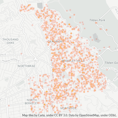94708 Business Density Heatmap